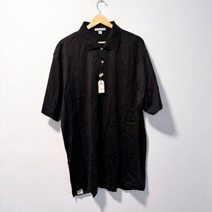 NWT Peter Millar Black Cotton Polo XL Southwire Logo